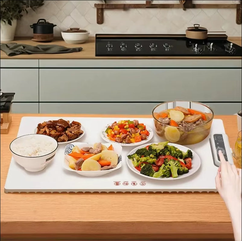 High-Quality Foldable Food Warming Mat Hot Plate with Adjustable Temperature and Safety Features