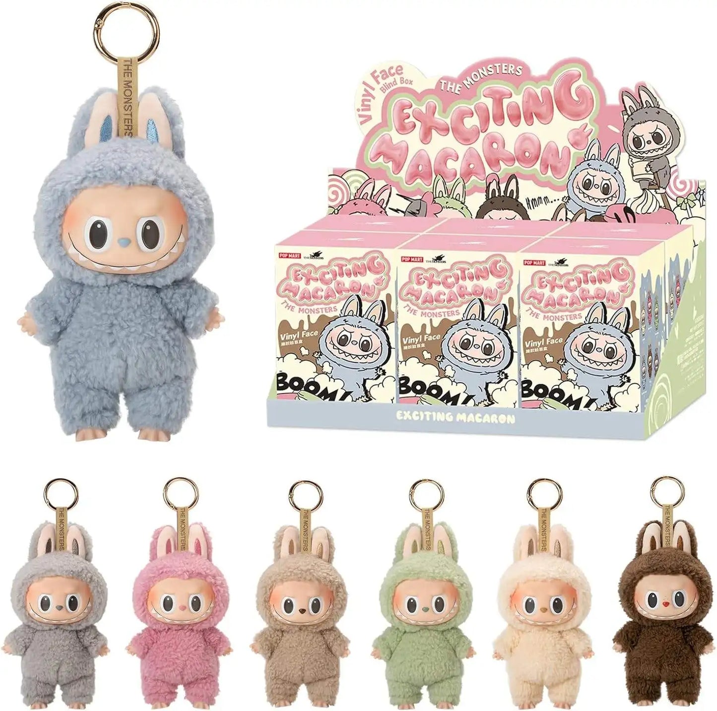 2025 Original Popmart Authentic Labubu the Monsters Cute Exciting Macaron Vinyl Face Hot Selling Mystery Blind Boxes Plush Toy