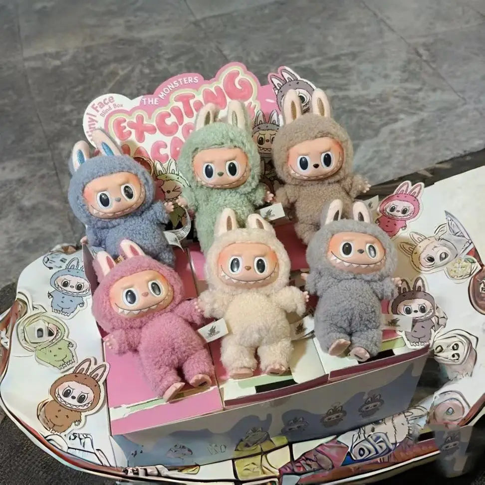 2025 Original Popmart Authentic Labubu the Monsters Cute Exciting Macaron Vinyl Face Hot Selling Mystery Blind Boxes Plush Toy