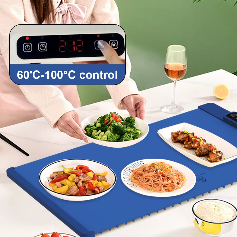 High-Quality Foldable Food Warming Mat Hot Plate with Adjustable Temperature and Safety Features