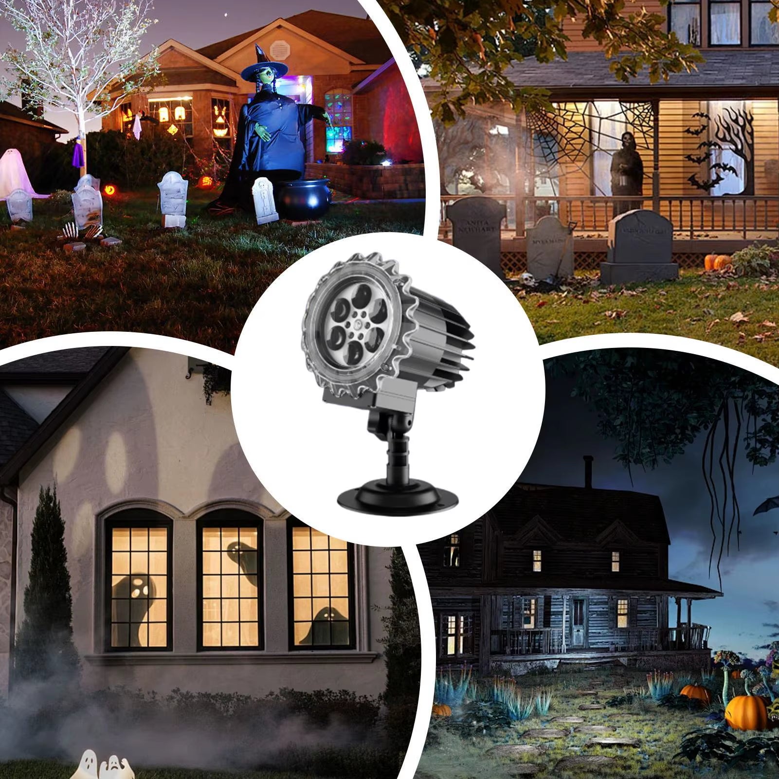 Halloween LED Projector Holiday Nightlight Projector Waterproof LED Projection Lamp for Courtyards Patio Yard Balconies Porch
