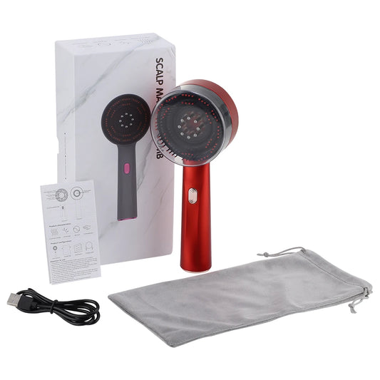 Red Light Vibration Head Massage Comb Electric Massage Comb Oil Applicator Nourishing Scalp Brush Hair Growth anti Hair Loss