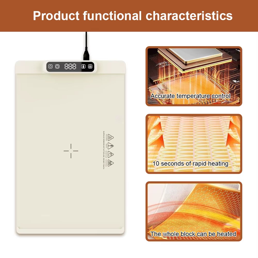 High-Quality Foldable Food Warming Mat Hot Plate with Adjustable Temperature and Safety Features